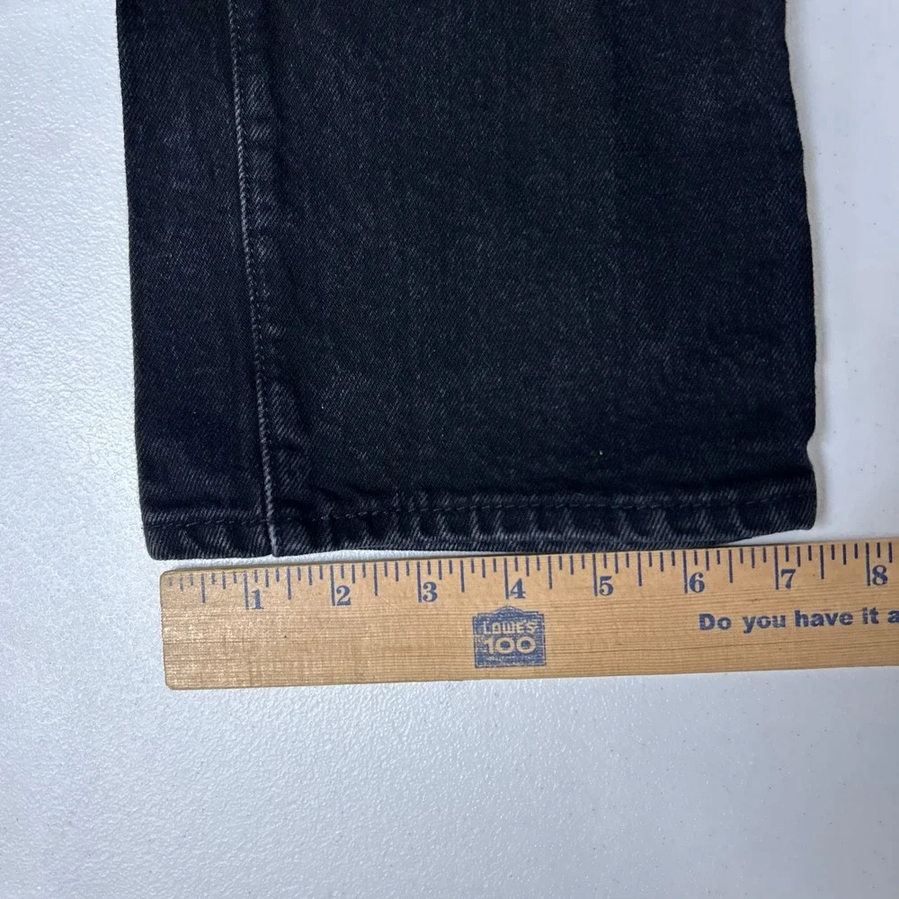 Levi's 501 Original Jeans Mens 32x32 Black Button Fly Straight Leg Denim